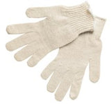Multipurpose String Knit Gloves, Large, Knit Wrist, Regular Weight, Natural 127-9636LM