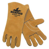 Kodiak Leather Welders Gloves, Side Cow Leather, XL, Brown 127-4620