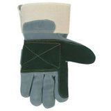 Sidekick Double Select Side Leather Gloves, X-Large, Gray/White/Dark Green 127-16012XL