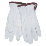 Goatskin Drivers Gloves, Goatskin/Poly/Cotton, XXL, White/Yellow 127-3601XXL