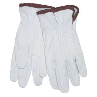 Goatskin Drivers Gloves, Goatskin/Poly/Cotton, XXL, White/Yellow 127-3601XXL