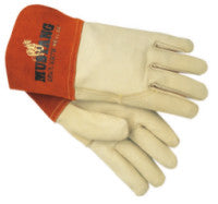 Mustang Premium Top Grain Cowskin Leather Welding Work Gloves, Large, Russet/Beige, Unlined 127-4950LB
