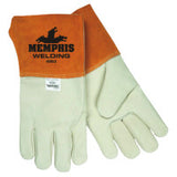 Grain Cow MIG/TIG Welders Gloves, Grain Cow Leather, Large, Russet/Cream 127-4952L