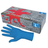 MedTech Exam Gloves, Large, Blue, Latex, 11 mil 127-5049L