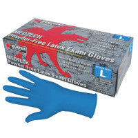 MedTech Exam Gloves, Large, Blue, Latex, 11 mil 127-5049L