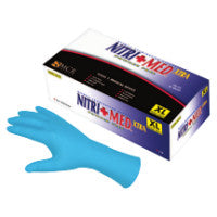 Nitrile Disposable Gloves, NitriShield Stealth Xtra, Rolled Cuff, Unlined, Medium, Black, 6 mil Thick 127-6062M