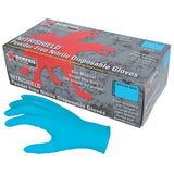 Nitrile Disposable Gloves, NitriShield, Rolled Cuff, Unlined, Medium, Blue, 4 mil Thick, Powder Free 127-6015M