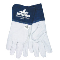 Gloves for Glory, Large, Grain Goatskin/Cowhide, White/Blue 127-4850KL