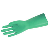 Unsupported Nitrile Gloves, Straight;Gauntlet Cuff, Flocked Lined, X-Large,15mil 127-5320