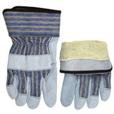 DuPont Kevlar Lined Gloves, Large, Blue/Yellow/Black Striped Fabric/Gray Leather 127-1400KL