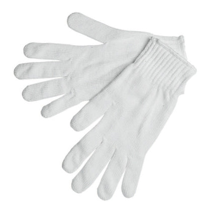Multipurpose String Knit Gloves, Large, Knit Wrist, Regular Weight, Gray 127-9637L