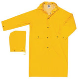 Classic Series Rain Coat, Detachable Hood, 0.35 mm, PVC on Polyester, Yellow, X-Large 611-200CXL
