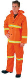 Luminator 3-Piece Rain Suit, Lime Stripe, 0.35 mm, PVC/Poly, Orange, 4X-Large 611-2013RX4