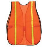 Safety Vests, One Size Fits Most, Orange w/Lime Stripe 611-V211R