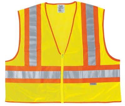 Luminator Class II Safety Vests, X-Large, Lime 611-WCCL2LXL