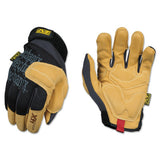 Material4X Padded Palm Glove, Synthetic Leather, Black/Tan, X-Large 484-PP4X-75-011