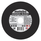 Original Slicer Cutting Wheel, Type 1, 6 in dia, 0.040 in Thick, 60 Grit, Aluminum Oxide 469-655339000