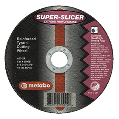 Super Splicer Extreme Performance Cutting Wheel, 6 in dia, 0.045 in Thick, 7/8 in Arbor, AO 469-55995