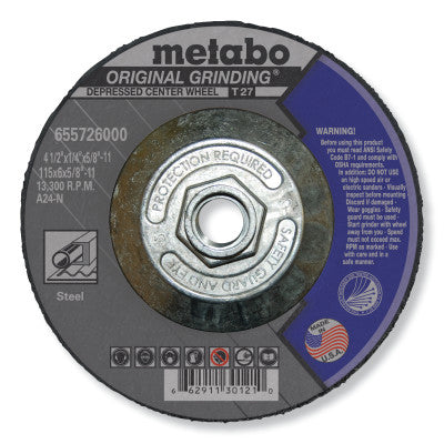 Grinding Wheel, T27, A24N, 4.5X1/4"X5/8"-11 469-655726000