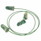 Camo Plugs Disposable Earplugs, Foam, Brown/Tan/Green, Corded 507-6609