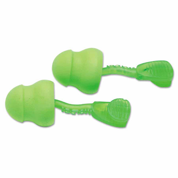 Glide Foam No Roll Twist-In Earplugs, Green, Uncorded 507-6940