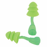 Glide Trio Reusable Twist-In Earplugs, TPE, Green, Corded 507-6445