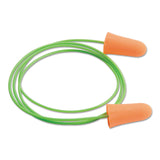 Mellows Foam Ear Plugs, Polyurethane, Bright Orange, Corded 507-6840