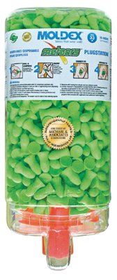 PlugStation Earplug Dispenser, Disposable Plastic Bottle, Foam Earplugs, Bright Green, Meteors 507-6875