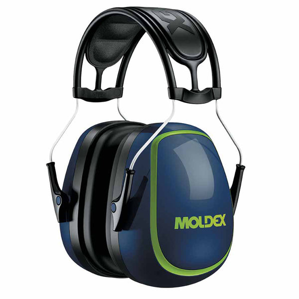 MX Series Earmuff, 27 dB, Black/Blue/Green, Headband 507-6120