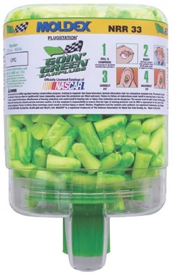 PlugStation Earplug Dispenser, Disposable Plastic Bottle, Foam Earplugs, Green Swirls, Goin' Green 507-6646