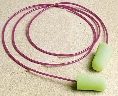 Pura-Fit Foam Earplugs, Foam, Bright Green, Corded 507-6900