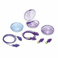 Rockets Reusable Earplugs, TPE, Purple, Cloth Cord 507-6420