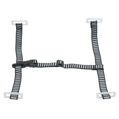 Chinstrap, for MSA Hard Hats, Attaches to Suspension, 3/4 in W, Gray/ Blue Stripes 454-10171107