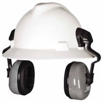 SoundControl SH Cap Earmuff, 25 dB NRR, Gray/Black, Cap-Mounted 454-10129327