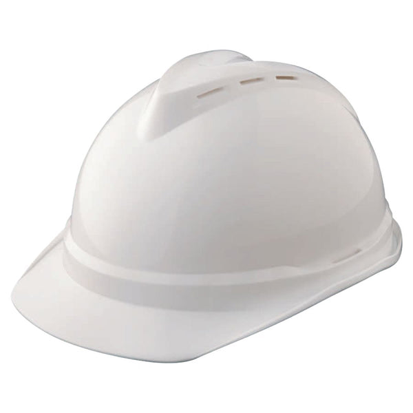 V-Gard 500 Protective Caps and Hats, 4 Point Fas-Trac, Vented Cap, White 454-10034018