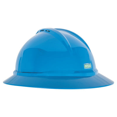 V-Gard 500 Vented Protective Hats, 4 Point Fas-Trac III, Vented, Blue 454-10167912