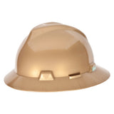 V-Gard Protective Hat, Fas-Trac III, Full Brim Hat, Slotted, Gold 454-814053
