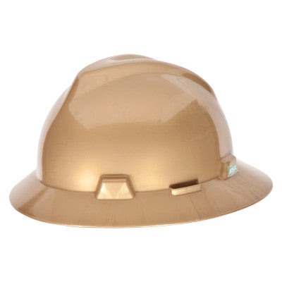 V-Gard Protective Hat, Fas-Trac III, Full Brim Hat, Slotted, Gold 454-814053