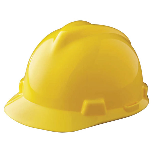 V-Gard Slotted Hard Hat Cap, Staz-On Suspension, Yellow 454-463944