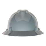 V-Gard Slotted Hard Hat Cap, Staz-On Suspension, Gray 454-463948