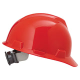 V-Gard Slotted Hard Hat Cap, Fas-Trac III Suspension, Red 454-475363