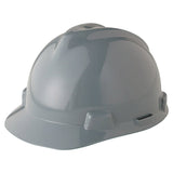 V-Gard Slotted Hard Hat Cap, Fas-Trac III Suspension, Gray 454-475364