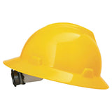 V-Gard Protective Hats, Fas-Trac Ratchet, Hat, Yellow 454-475366