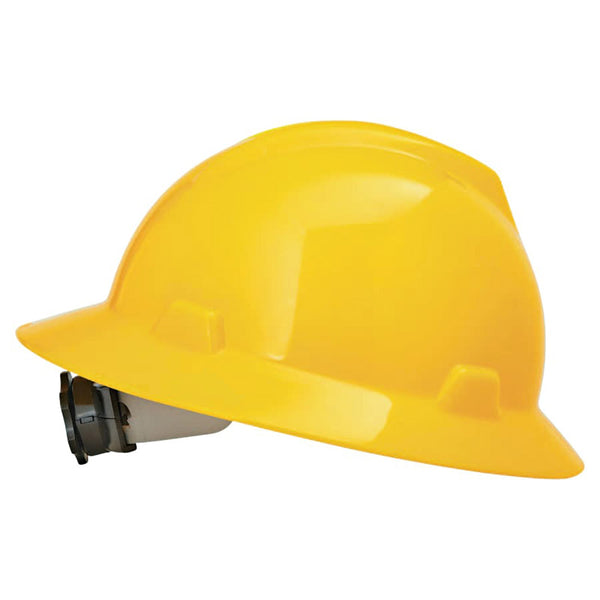 V-Gard Protective Hats, Fas-Trac Ratchet, Hat, Yellow 454-475366