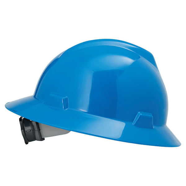 V-Gard Protective Hats, Fas-Trac Ratchet, Hat, Blue 454-475368