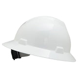 V-Gard Protective Hats, Fas-Trac Ratchet, Slotted Hat, White 454-475369
