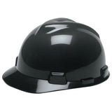 V-Gard Protective Hat, Fas-Trac III, Ratchet, Full Brim, Slotted, Red 454-475371