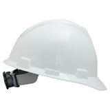 V-Gard Slotted Hard Hat Cap, Fas-Trac III Suspension, White 454-477482