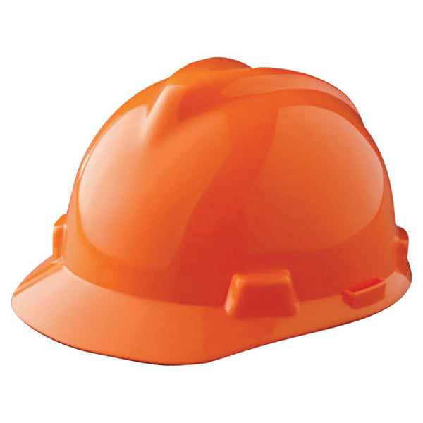 V-Gard Slotted Hard Hat Cap, Fas-Trac III Suspension, Hi-Viz Orange 454-488146
