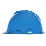 V-Gard Slotted Hard Hat Cap, Fas-Trac III Suspension, Blue 454-477483